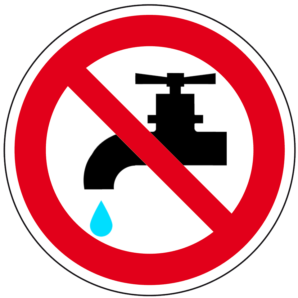 Abgesperrter Wasserhahn