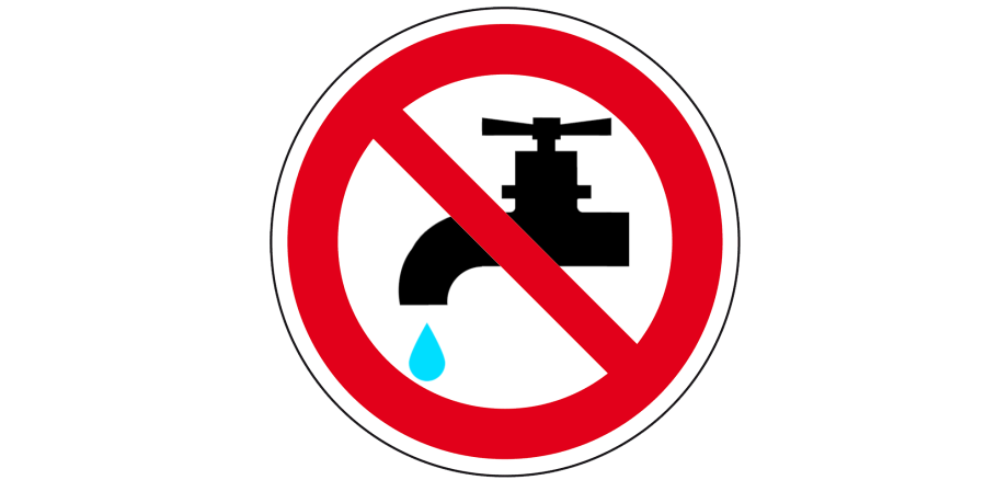 Abgesperrter Wasserhahn