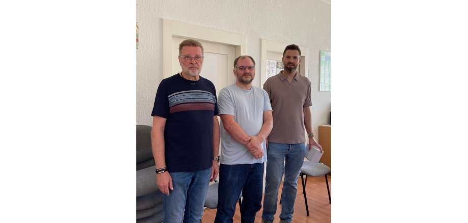 Auf dem Fotos sind Dietmar Leuninger, Torben Scherzer und Marcel Litfin zu sehen