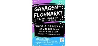 Das Bild zeigt das Werbeplakat für den Flohmarkt