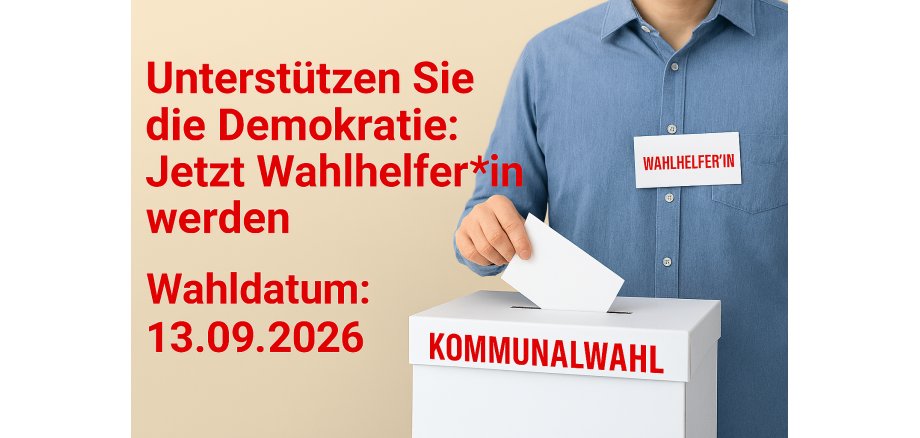 auf dem Bild sieht man eine Wahlurne und eine Person die einen Wahlzettel einschmeißt