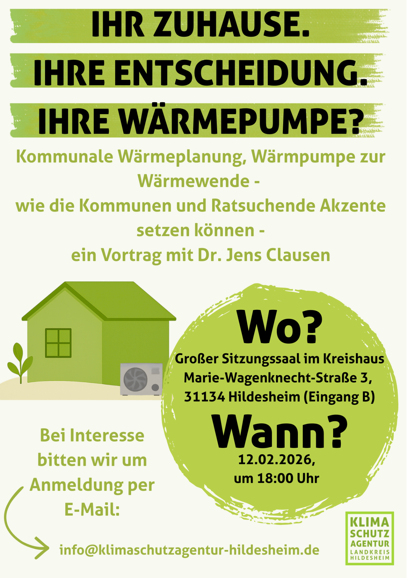 Infoplakat - 2 Informationsveranstaltung Wärmepumpe beim Landkreis