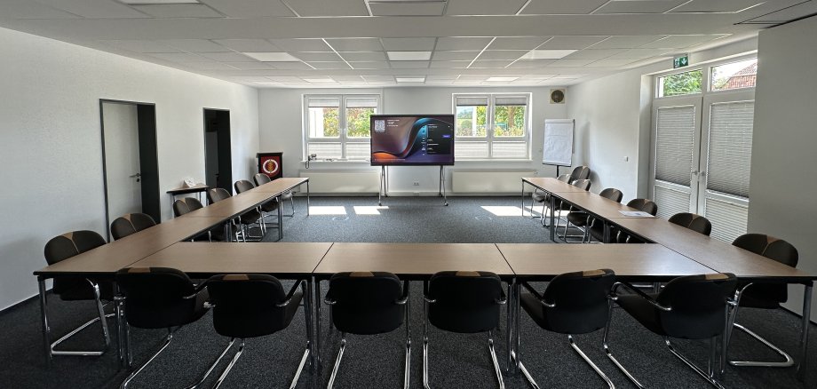 Auf dem Foto ist das Sitzungszimmer des Rathauses Harsum zu sehen